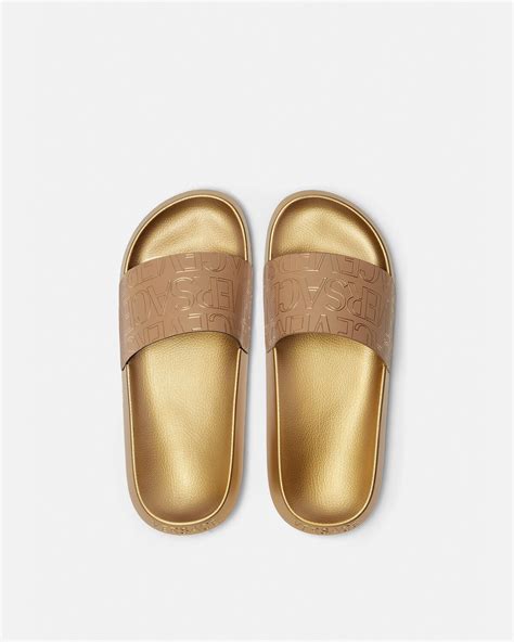 versace gold slides replica|versace heels on sale.